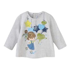 MAGLIA T SHIRT MAGLIE BIMBA MAYORAL 2085 COTONE 81 GRIGIO ORIGINALE AI 2022