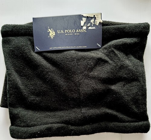 U.S. Polo Assn. Men's Beanie/Neck Gaiter Set Black One Size New With Tag - Picture 2 of 3
