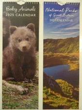 2025 Slim Calendar ~  Baby Animals or National Parks of Great Britain