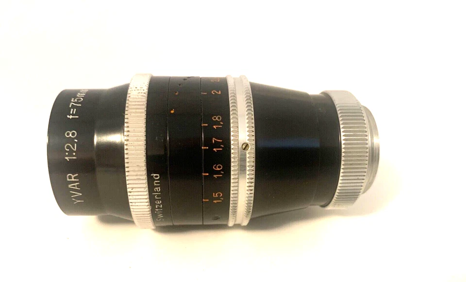 Kern-Paillard YVAR C Mount  Cine Lens 75mm f 2.8 No.940280 For Bolex H16 Cameras - Image 2 of 4