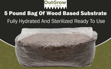 5 lb Sterilized Hardwood Mushroom Substrate – Ready to Use for Wood-Loving Fungi
