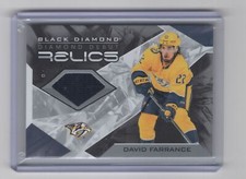 2021-22 Upper Deck Black Diamond Diamond Debut Relics David Farrance Rookie