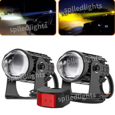 Led Headlight Bumper Projector Lens Driving Car Grille Lights Mini Spotlights