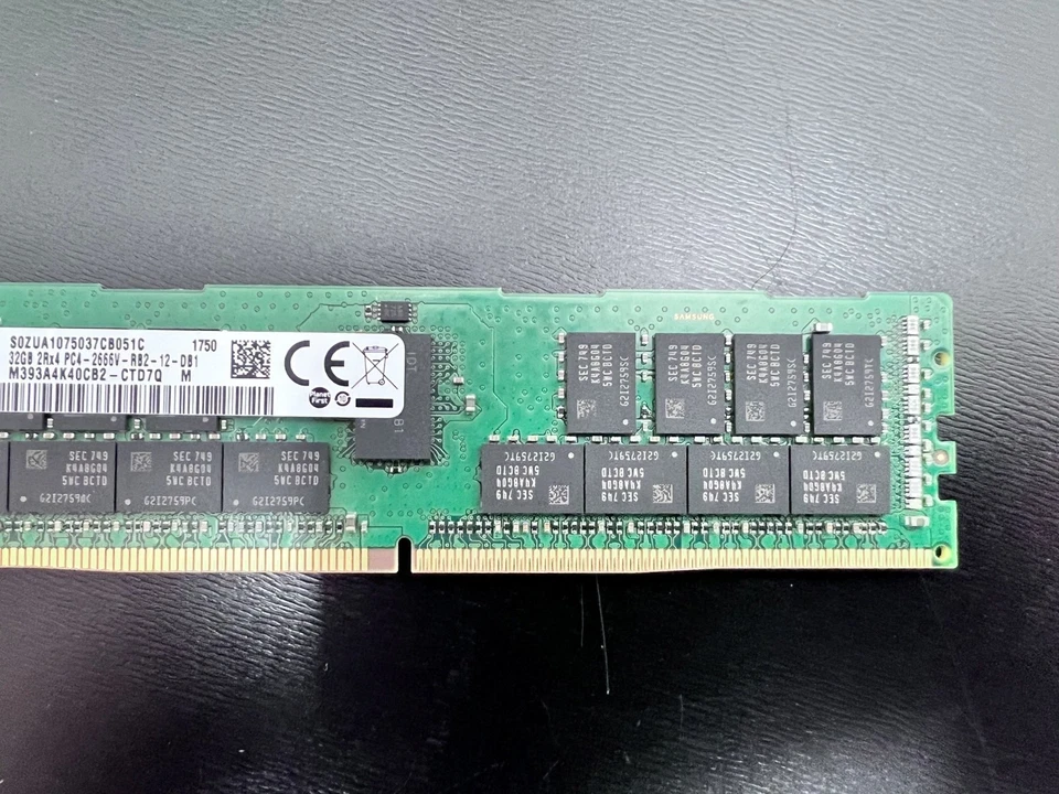 Samsung 32GB DDR4 Server RAM - PC4-2666V ECC Memory 1x32GB Module M393A4K40CB2 - Image 4 of 4