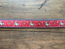 Vineyard Vines Belt Boys Youth Red Crab Gold Buckle  Brown Leather Trim Size 28
