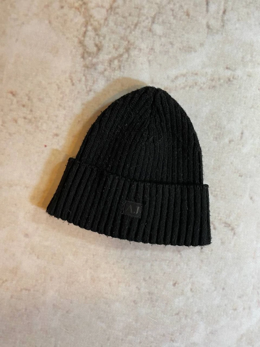 帽子 00s ARMANI Wool Black Beanie Giorgio Armani Pre-Owned 2000s Wool Beanie | Black | FARFETCH ID