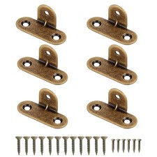 6PCS Brass Corner Braces 90 Degree Right Angle Brackets with Screws for Furni...