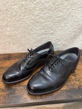 DEXTER Vintage Shoes Mens 8 2W Black Wingtip Oxford Brogue Blucher Classic USA