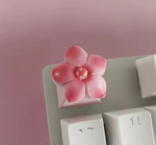 Cute Pink Sakura Macaroon PBT Keycap for OEM Mechanical Keyboard Switches