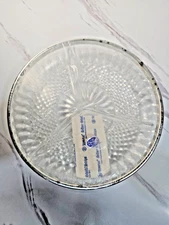 Vintage F.B. Rogers Silver Rim Pressed Glass Serving Tray