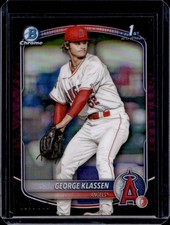 2025 Bowman George Klassen Chrome Reptilian Fuchsia Refractor 1st #/199 Angels