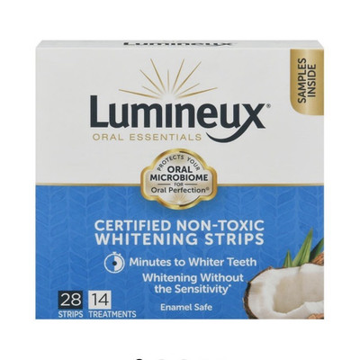 Lumineux Oral Essentials Certified Non-Toxic Enamel Safe Whitening Strips 42ct