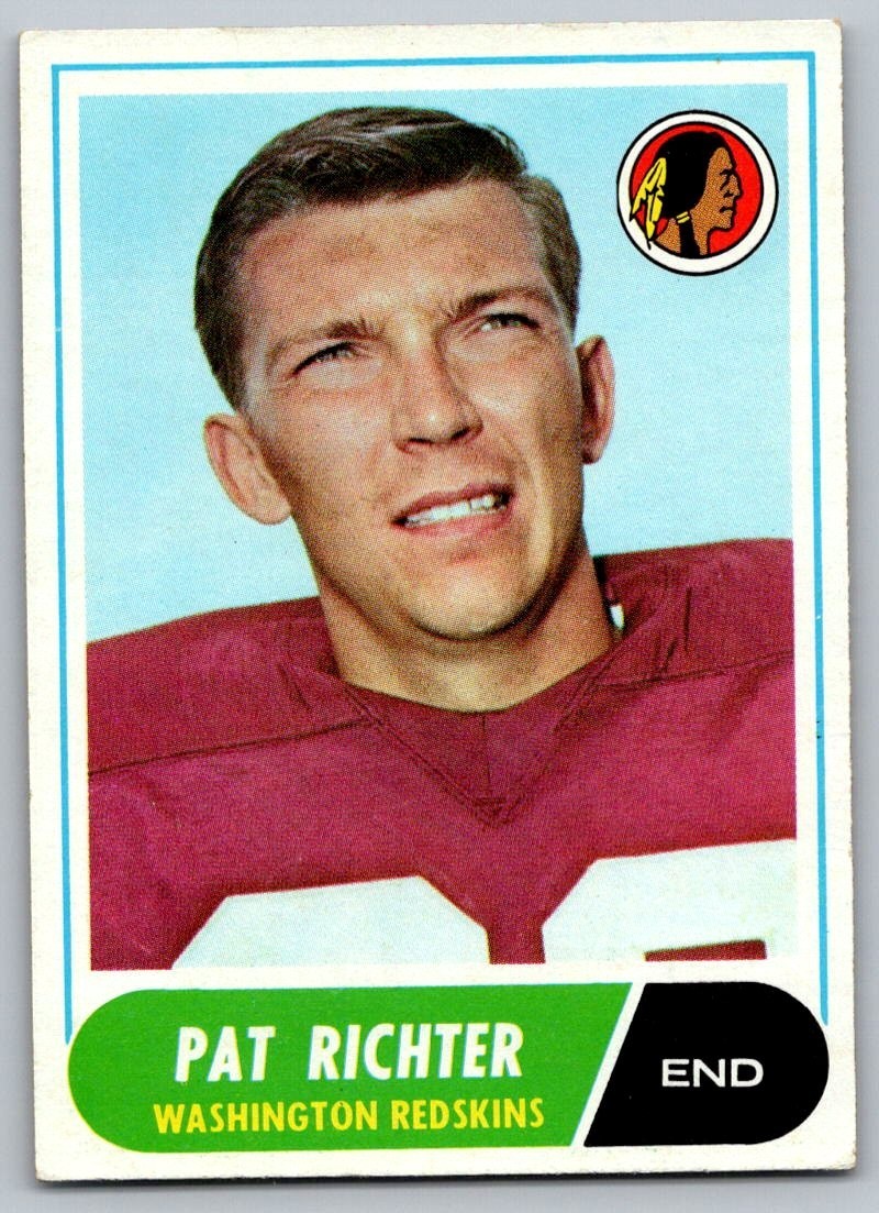 1968 Topps Football - Pat Richter #114 - Washington Redskins