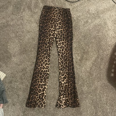 animal print stretch pants