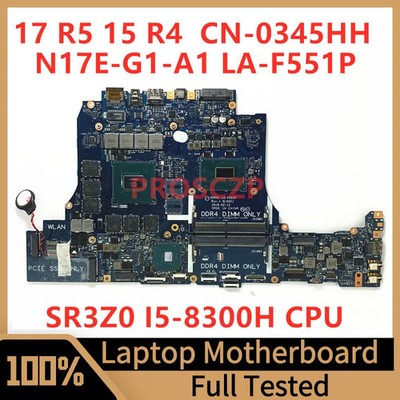For DELL 15 R4 17 R5 Motherboard DDR51 LA-F551P W/ I5-8300H CPU GTX1060