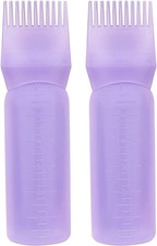 Hair dye applicator bottle with comb