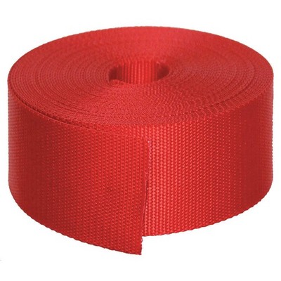 BULK-STRAP N02051R Webbing,Nylon,2'' W,Red 4DYP5