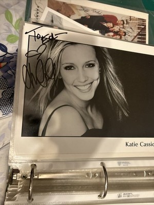 Katie Cassidy Autographed 8 X 10 Black-And-White Photo