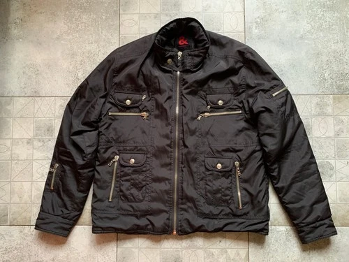 Dolce & Gabbana Black Utility Jacket Men’s XL Gold Tone Zippers Multi Pocket - product listing photo