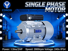 1.5kw 2HP 2850pm REVERSIBLE CSCR motor single phase 240v 19mm shaft SAW DRILL