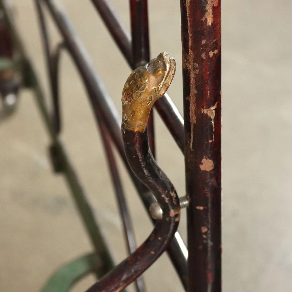 Lit Ancien Restauration du XIXe Siècle en Bronze et Fer Forgé - Photo 4/4