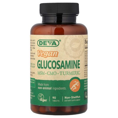 Deva Vegan Glucosamine MSM  CMO Non-Shellfish 90 Tablets Gluten-Free,