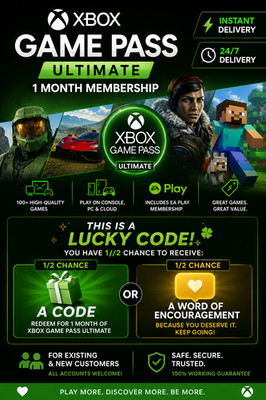 Xbox Game Pass Ultimate 1 Month Membership instant delivery (One Participation)