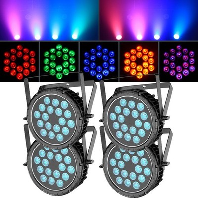 10PCS 270W Outdoor IP65 Waterproof 18 LED RGBW DMX PAR Wash Stage Light Fixture