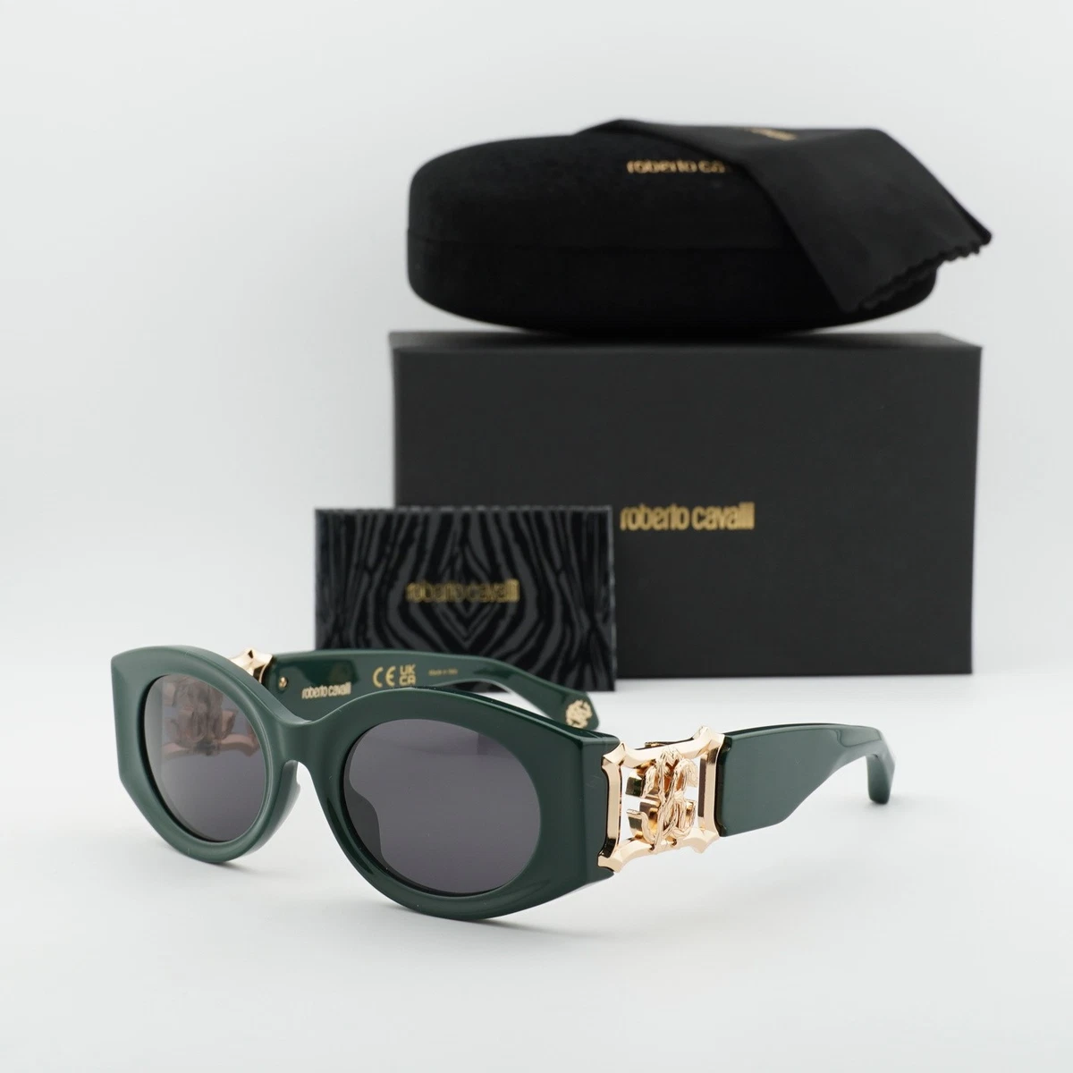 Roberto Cavalli Green Sunglasses for Women for sale | eBay display picture 2