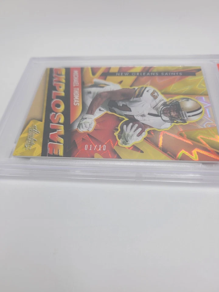 Absolute Michael Thomas Explosive Gold 2021 #E26 - #1/10 - PSA 10 GEM MT! POP 2 Foto 3 de 3