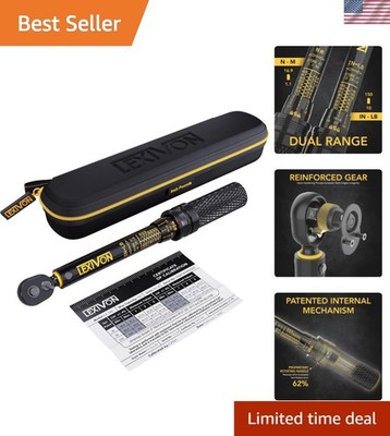 Inch Pound Torque Wrench 1/4-Inch Dr. | 72-Tooth Gear Dual-Direction Click Ty...