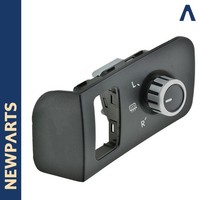 Newparts Schalter Knopf Spiegelverstellung VW Caddy III Touran 6 Pole Chrom