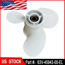 1Pcs New 9 1/4 x 11 Propeller For Yamaha 9.9-20HP 8 Spline 63V-45943-00-EL