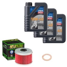 HiFlo Ölfilter Set LiquiMol 10W-40 Off. 3L für Adly Hurricane 500 S Flat Bj.2012