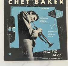 Chet Baker Quartet LP Pacific Jazz PJ-LP-3 Early Press VG+  Vinyl Plays EX