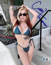 Hot Sexy Cubbi Thompson Signed 8x10 Photo Adult Star Autograph Beckett Hologram