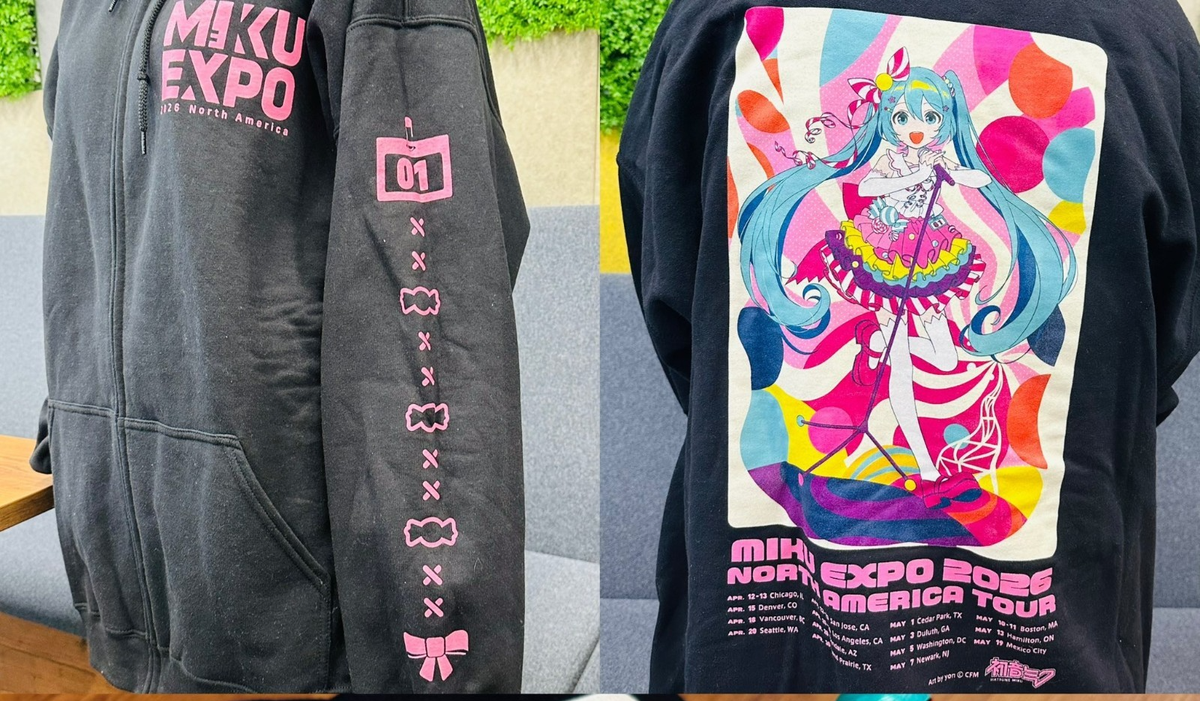 Miku Expo 2026 Merch USA & Canada North American Tour reprint Zip