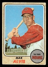 1968 Topps Max Alvis #340 - Cleveland Indians - (Low Grade)