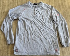 Ariat FR Flame Resistant Henley Shirt CAT2 2112 Men's Small Long Sleeve Gray