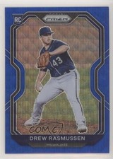 2021 Panini Prizm Tier II Blue Wave Prizm 60/60 Drew Rasmussen #197 2z2