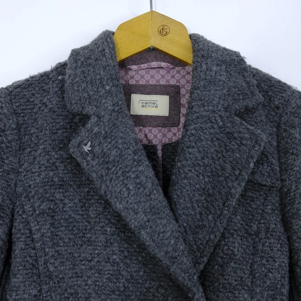 Camel Active Giacca Donna Taglia L Lana Grigio Invernale Comodo Moderno Casual - Imagen 2 de 4