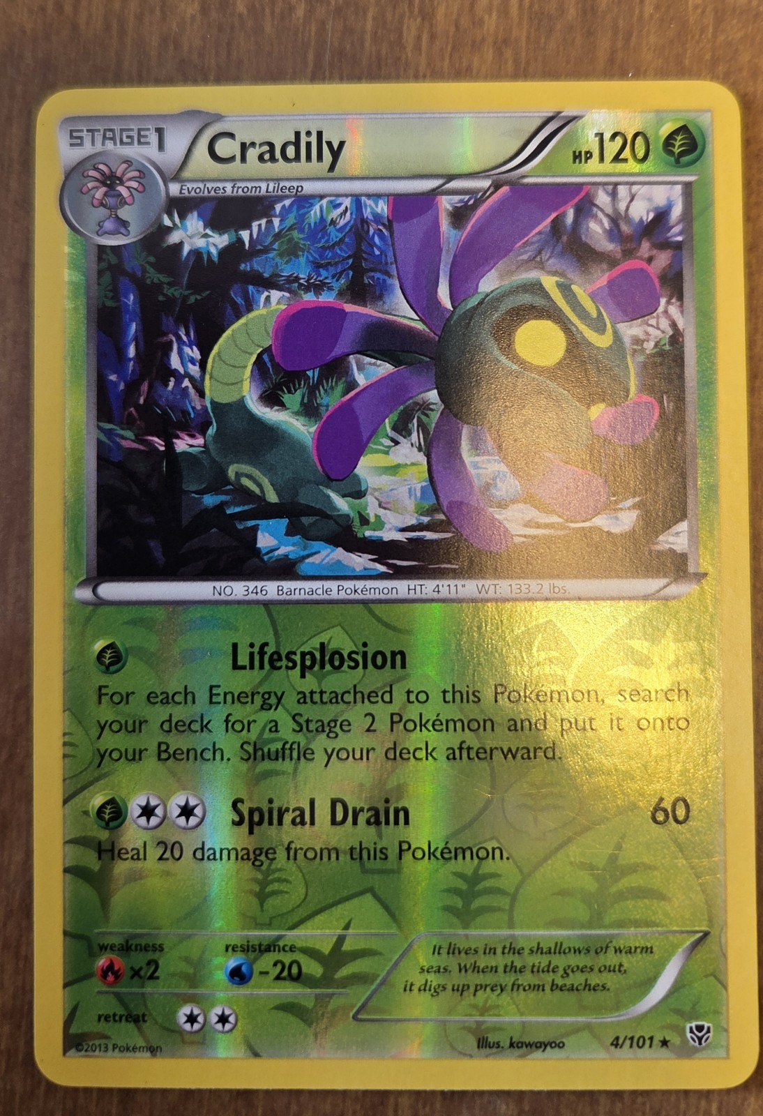 Cradily BW Plasma Blast 4/101 Rare Reverse Holo NM - ungraded Pokémon Card