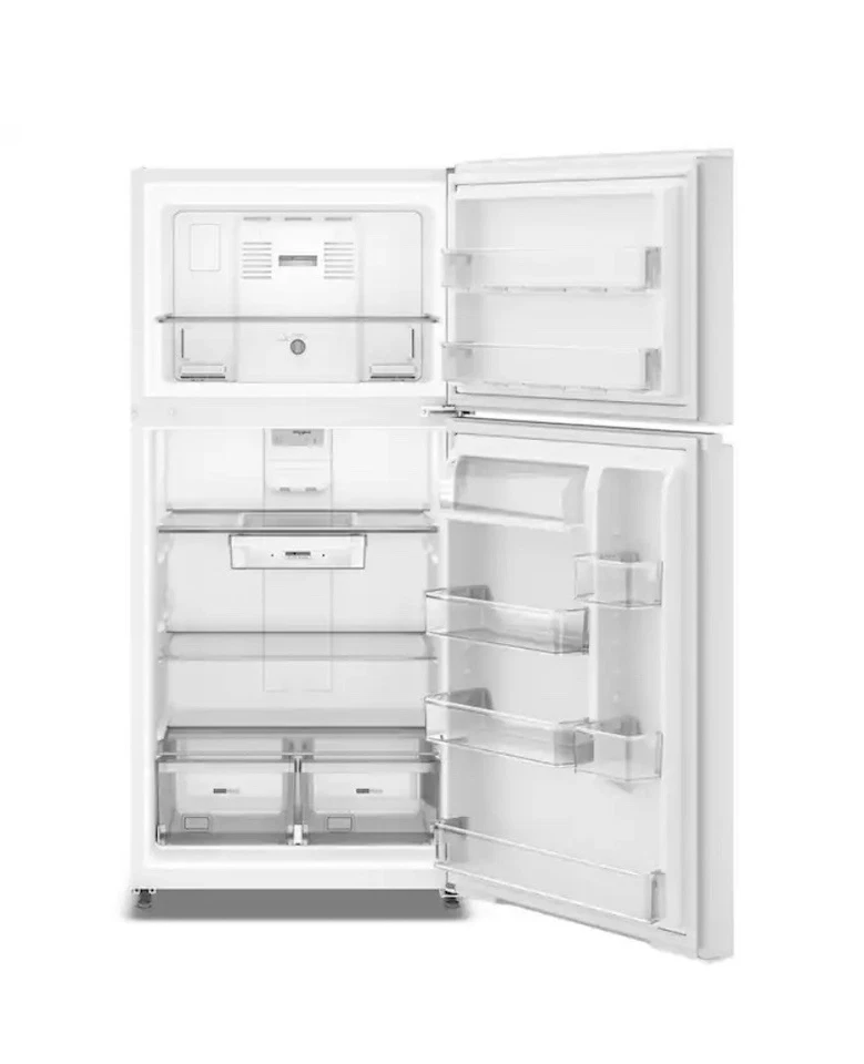 Refrigerador WHIRLPOOL 19,3 pies cúbicos profundidad estándar 30 pulgadas techo ancho congelador WRTX5419SW Foto 3 de 4