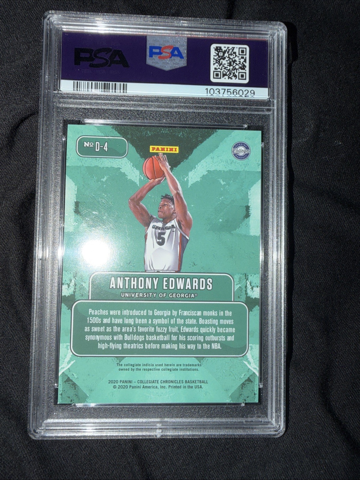 2020-21 Panini Prizm Draft Picks - Downtown Anthony Edwards #D-4 (RC) view 2
