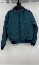 Eddie Bauer Turquoise Vintage Fleece Lined Full Zip Windbreaker Men's L 90s