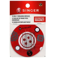 SINGER Self-Threading Hand Needles W/Magnetic Storage-Assorted 10/Pkg - 3 Pack