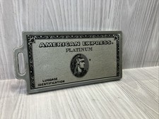 American Express Platinum Card silver Limited Luggage Name Tag Novelty