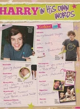 Harry Styles Niall Horan One Direction teen magazine pinup clipping Words pix