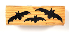Recollections-Flying Bats-Halloween-Wood Mounted Rubber Stamp
