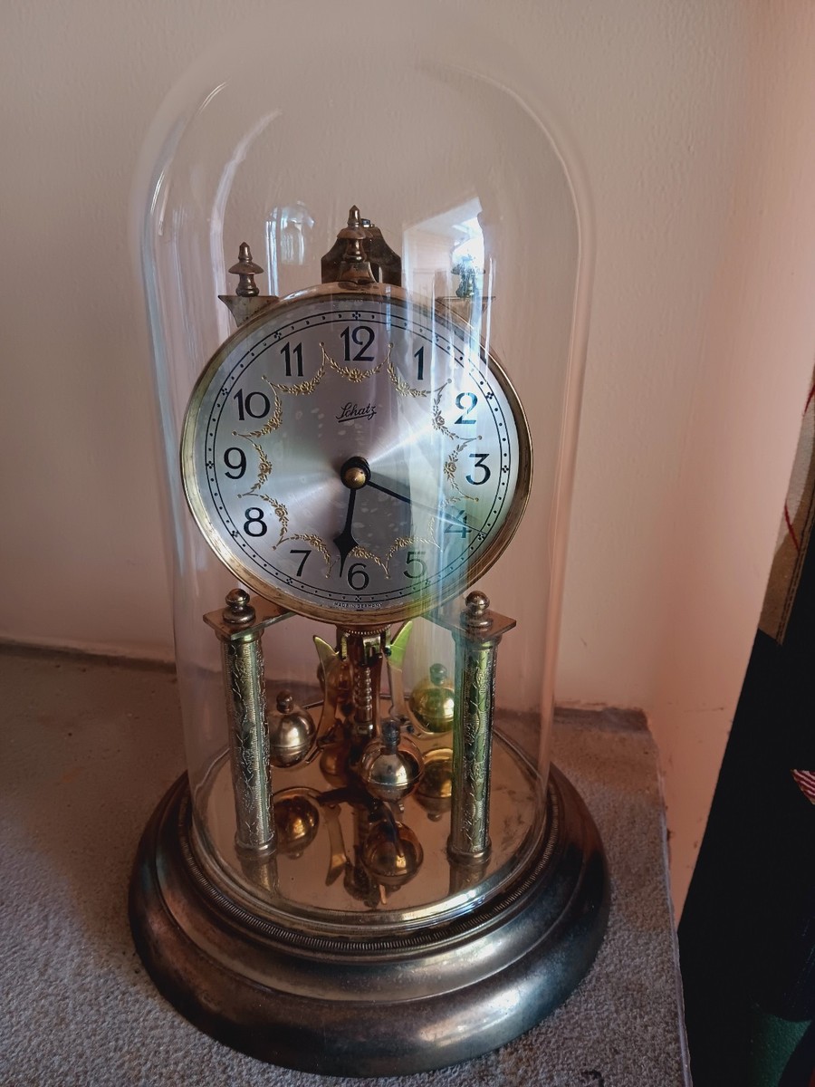 Vintage SCHATZ 400 Day Anniversary Clock - Works Good 1953 | eBay